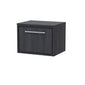 Hudson Reed Lille 600mm Wall Hung 1 Drawer Vanity Unit - Graphite Grey Woodgrain