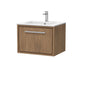 Hudson Reed Lille 600mm Wall Hung 1 Drawer Vanity Unit & Basin - Antique Oak