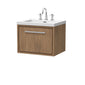 Hudson Reed Lille 600mm Wall Hung 1 Drawer Vanity Unit & Basin - Antique Oak