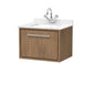 Hudson Reed Lille 600mm Wall Hung 1 Drawer Vanity Unit & Basin - Antique Oak