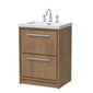 Hudson Reed Lille 600mm Floor Standing 2 Drawer Vanity Unit & Basin - Antique Oak