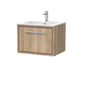 Hudson Reed Lille 600mm Wall Hung 1 Drawer Vanity Unit & Basin - Bleach Oak