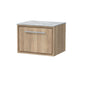 Hudson Reed Lille 600mm Wall Hung 1 Drawer Vanity Unit - Bleach Oak