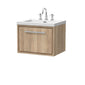 Hudson Reed Lille 600mm Wall Hung 1 Drawer Vanity Unit & Basin - Bleach Oak