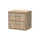 Hudson Reed Lille 600mm Wall Hung 2 Drawer Vanity Unit - Bleached Oak