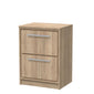 Hudson Reed Lille 600mm Floor Standing 2 Drawer Vanity Unit - Bleached Oak