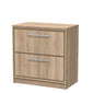 Hudson Reed Lille 800mm Floor Standing 2 Drawer Vanity Unit - Bleached Oak