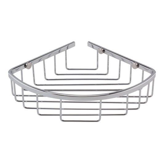  Nuie Chrome Large 1-Tier Corner Basket
