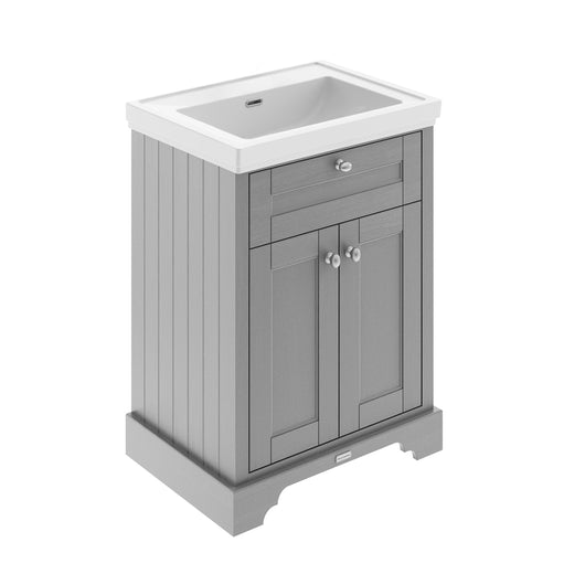  Old London 600mm 2-Door Vanity & Classic Basin 0TH - Storm Grey