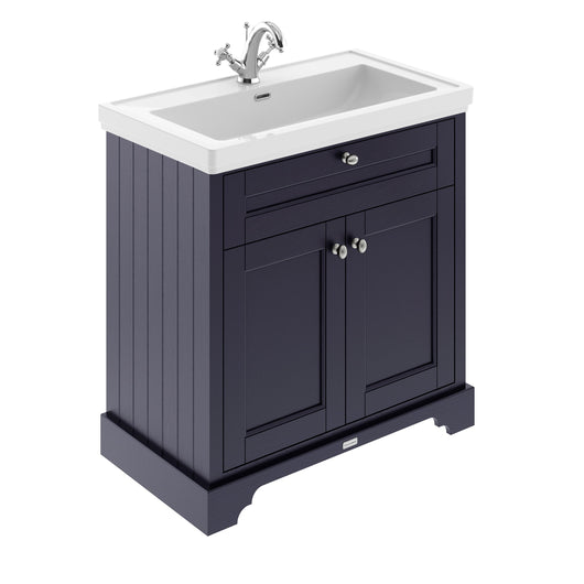  Old London 800mm 2-Door Vanity & Classic Basin 1TH - Twilight Blue