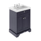 Old London 600mm 2-Door Vanity & Classic Basin 3TH - Twilight Blue