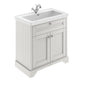 Old London 800mm 2-Door Vanity & Classic Basin 1TH - Timeless Sand