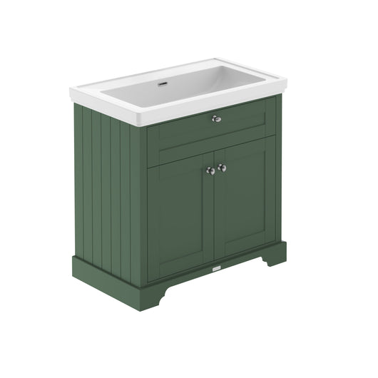  Old London 800mm 2-Door Vanity & Classic Basin 0TH - Hunter Green