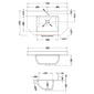 750 Single Bowl Angled Marble Top - 1 Tap Hole Basin  - White - LOM264 - welovecouk