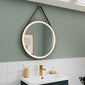 Hudson Reed 800mm Round Illuminated Mirror - Brushed Brass