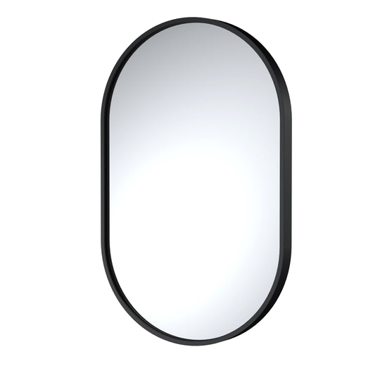  Black Frame Oval Recessed Mirror - 800 x 500mm