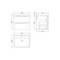 Nuie Lunar 600mm Wall Hung 2-Drawer Unit & Polymarble Basin - Satin Grey - welovecouk