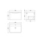 Nuie Lunar 600mm Wall Hung 1 Drawer Unit & Polymarble Basin - Satin Green - welovecouk