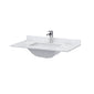 BC Designs White Marble Top Ceramic Single Basin 800mm - 1 Tap Hole