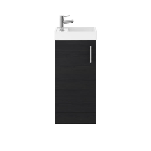  Arosa Minimalist 400mm Floor standing Vanity & Basin Unit - Charcoal Black