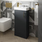 Nuie Minimalist 400mm Floorstanding Basin Vanity Unit - Soft Black