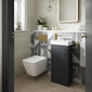 Nuie Minimalist 400mm Floorstanding Basin Vanity Unit - Soft Black