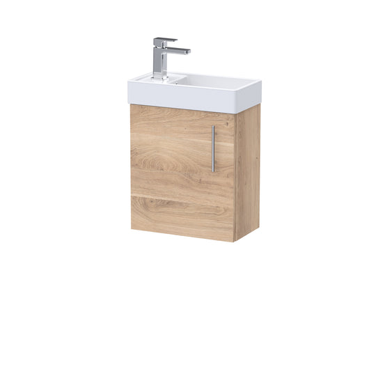  Nuie Vault 400mm Wall Hung Vanity & Basin - Bleached Oak