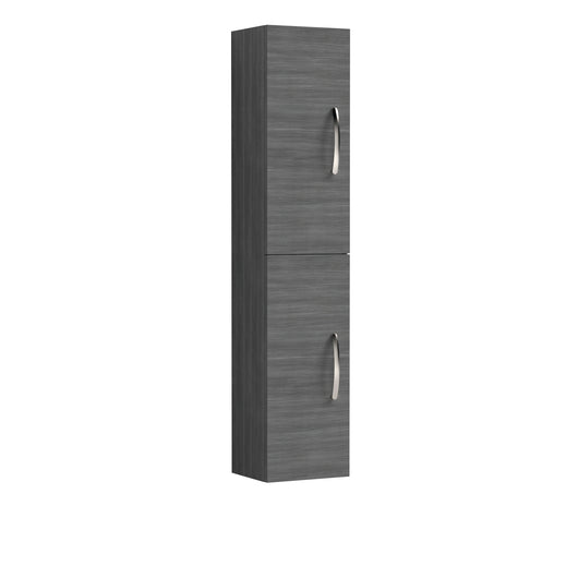  Mantello 300mm Wall Hung 2-Door Tall Unit - Anthracite Woodgrain