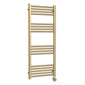 Nuie Round Straight Electric Towel Radiator 1200x500 - Brushed Brass