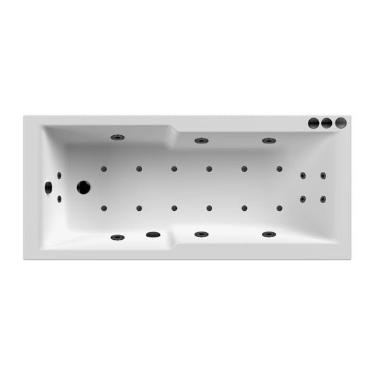  Visari Whirlpool Showerbath 1700 x 750mm - welovecouk