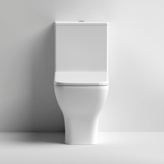  Nuie Ava Flush to Wall Rimless Close-Coupled Toilet & SC Seat - White