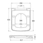 Nuie Square Soft Close Toilet Seat - White - welovecouk