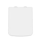 Nuie Square Soft Close Toilet Seat - White & White Seat Cover Caps - welovecouk