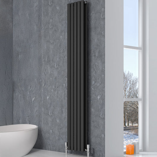  Reina Neva Vertical Double Radiator 1800 x 295 - Anthracite