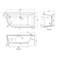 Selsley 1500 Curved Freestanding SUPER DEEP Bath Right Hand