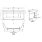 Burford 1700 Double Ended SUPER DEEP Freestanding Back To Wall Bath