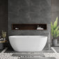 PORTO Pendulum Free Standing Bathroom Suite 1700mm with Black Tap Pack - welovecouk