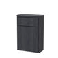 Hudson Reed Lille 550mm WC Unit - Graphite Grey Woodgrain