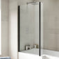 Matt Black L Shaped Bath Screen