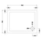 900 x 700 Rectangle Stone Shower Tray