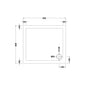 900 x 800 Rectangle Stone Shower Tray