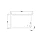 1100 x 700 Rectangle Stone Shower Tray