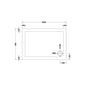 1000 x 700 Rectangle Stone Shower Tray