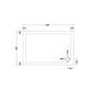 1200 x 800 Rectangle Stone Shower Tray