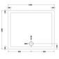 1200 x 1000 Rectangle Stone Shower Tray