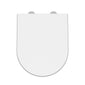 Nuie Luxury D Shaped Soft Close Toilet Seat White - welovecouk