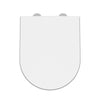  Nuie Luxury D Shaped Soft Close Toilet Seat White - welovecouk