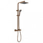 Nuie Thermostatic Bar Mixer Shower with Shower Kit and Fixed Head - Brushed Bronze