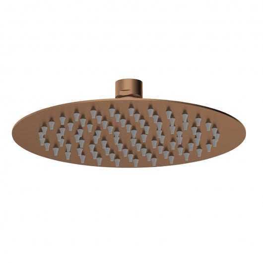  Nuie Round Fixed Shower Head 200mm x 200mm - Brushed Bronze