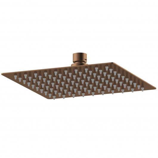  Nuie Square Fixed Shower Head 200mm x 200mm - Brushed Bronze